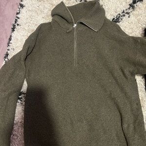 Aerie quarter zip green